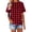 Red, variant on MEICHEN Women's Fashion Casual Plaid Print Round Neck Short Sleeve T Shirt Summer Trendy Clothing for Women