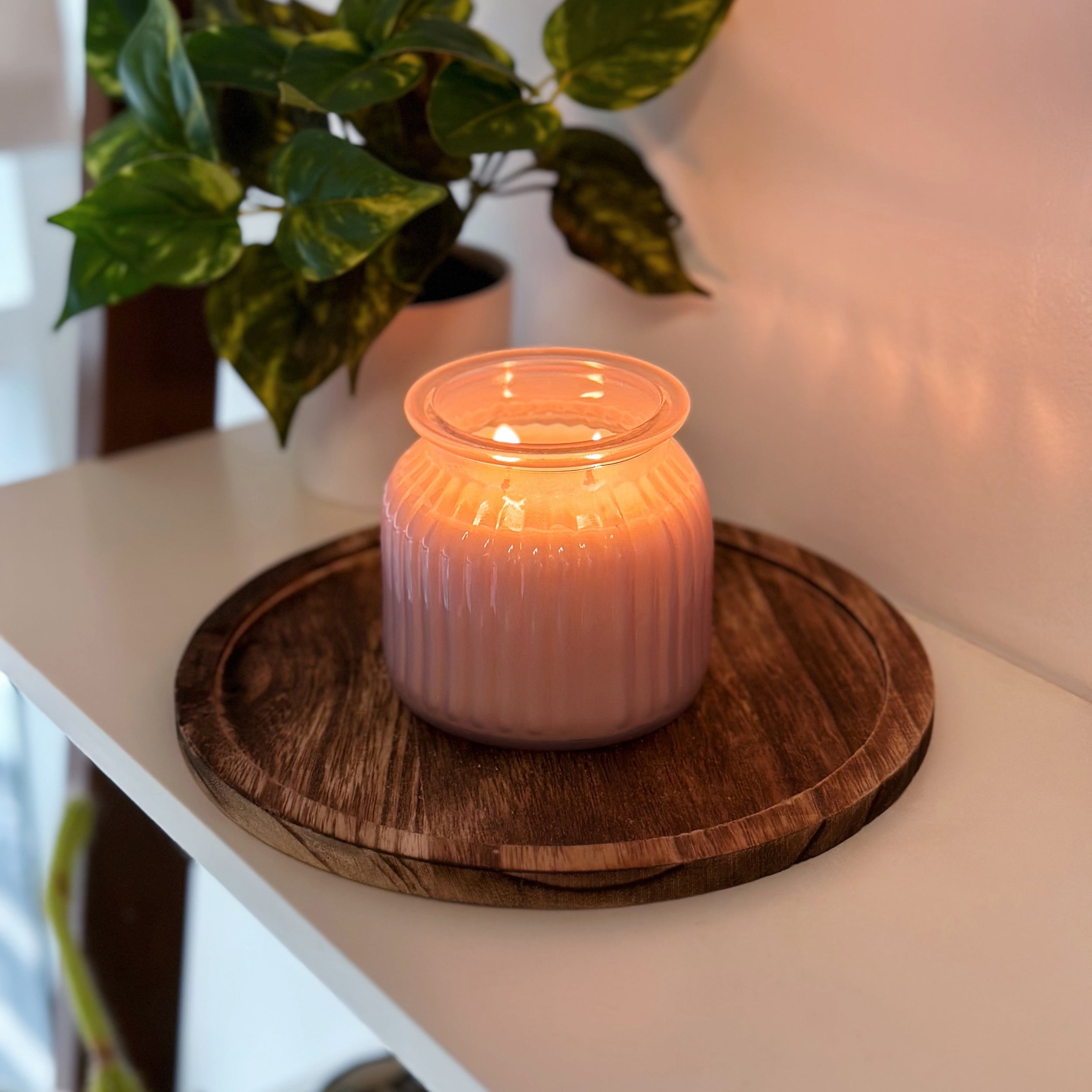 Better Homes & Gardens 16.5oz Lavender & Lemonade Scented 2 Wick Pagoda Jar Candle