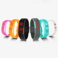 thumbnail image 4 of Flmtop 2 Pcs Men Women Fashion Silicone Red LED Sports Bracelet Touch Digital Wrist Watch, 4 of 8