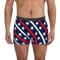 thumbnail image 1 of Balery Patriotic Star Pattern Calzoncillos bóxer para hombre, ropa interior de algodón suave y transpirable con cinturilla de nailon-XX-Large, 1 of 5
