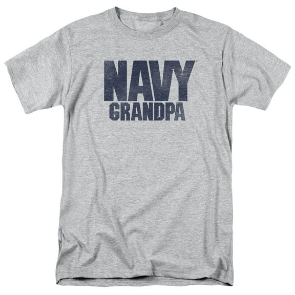 US Navy Grandpa Father'S Day Unisex Adult T Shirt (Large) Athletic Heather