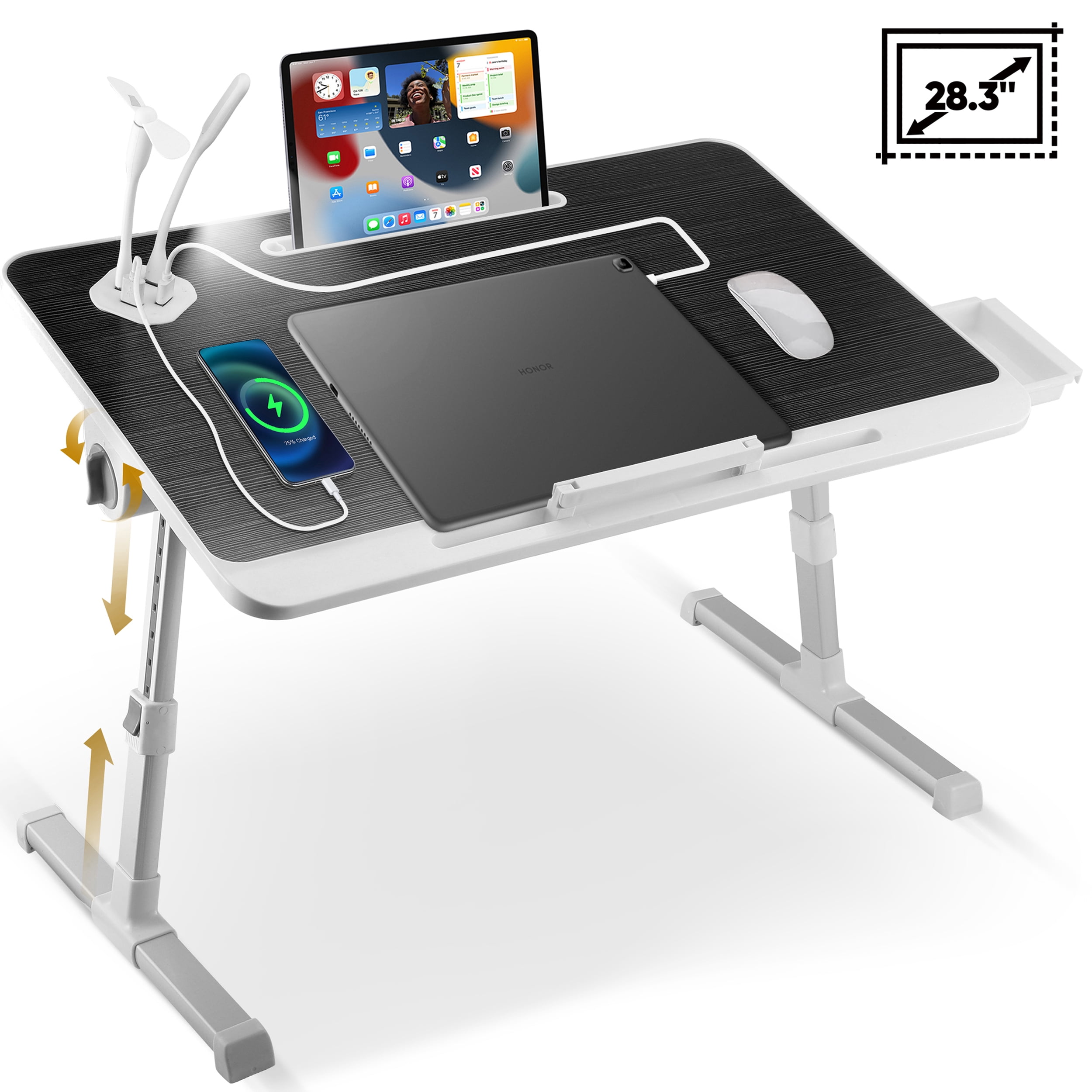 Doulami Lap Desk Adjustable Laptop Bed Tray Foldable Table for Bed Sofa Notebook Stand for Eating Reading