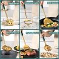 thumbnail image 5 of Juego de utensilios de cocina dorados de 2 piezas, juego de utensilios de cocina de acero inoxidable con aspecto vintage, fácil de limpiar, regalo perfecto., 5 of 5