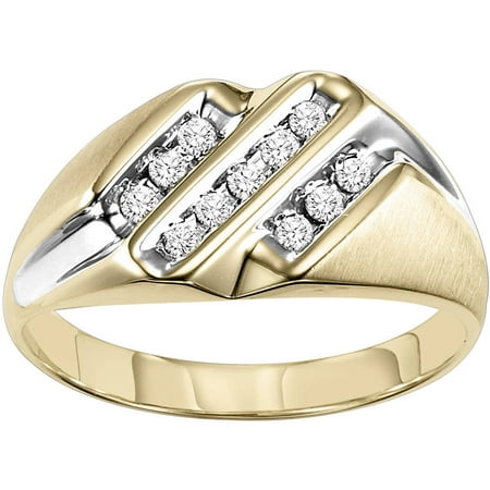 Men's 1/4 Carat T.W. Diamond 10kt Yellow gold Ring