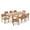 Brown, variant on GDF Studio Stanford Outdoor Acacia Wood Expandable 8 Seater Dining Set, Teak