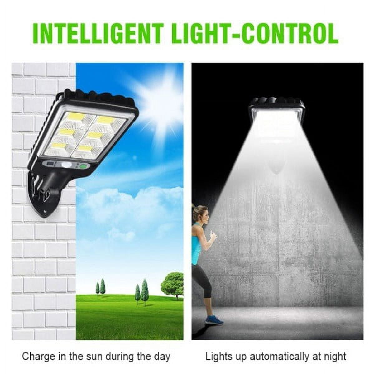 Outdoor Solar Street Lights with Remote Control, 3 Lighting Modes, Motion Sensor Security Light for Garden Patio Path Yard