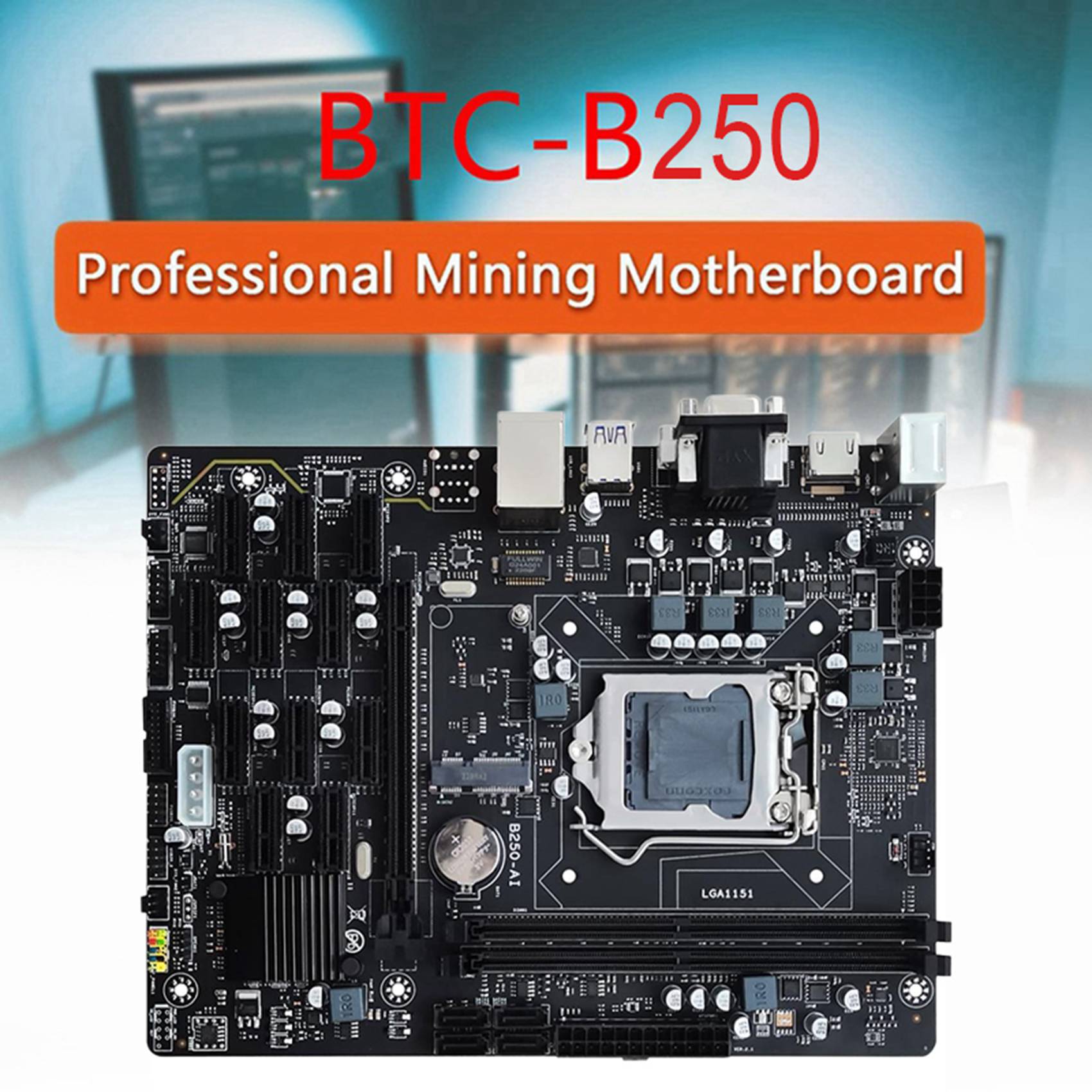 Buy Tycncty B250 V2.1 BTC Mining Motherboard+Thermal Pad 12XPCIE