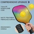 thumbnail image 2 of Pickleball Paddles Set Of 2, Fiberglass Surface, Vibrant Rainbow Print, 4 Balls & Bag, 2 of 5