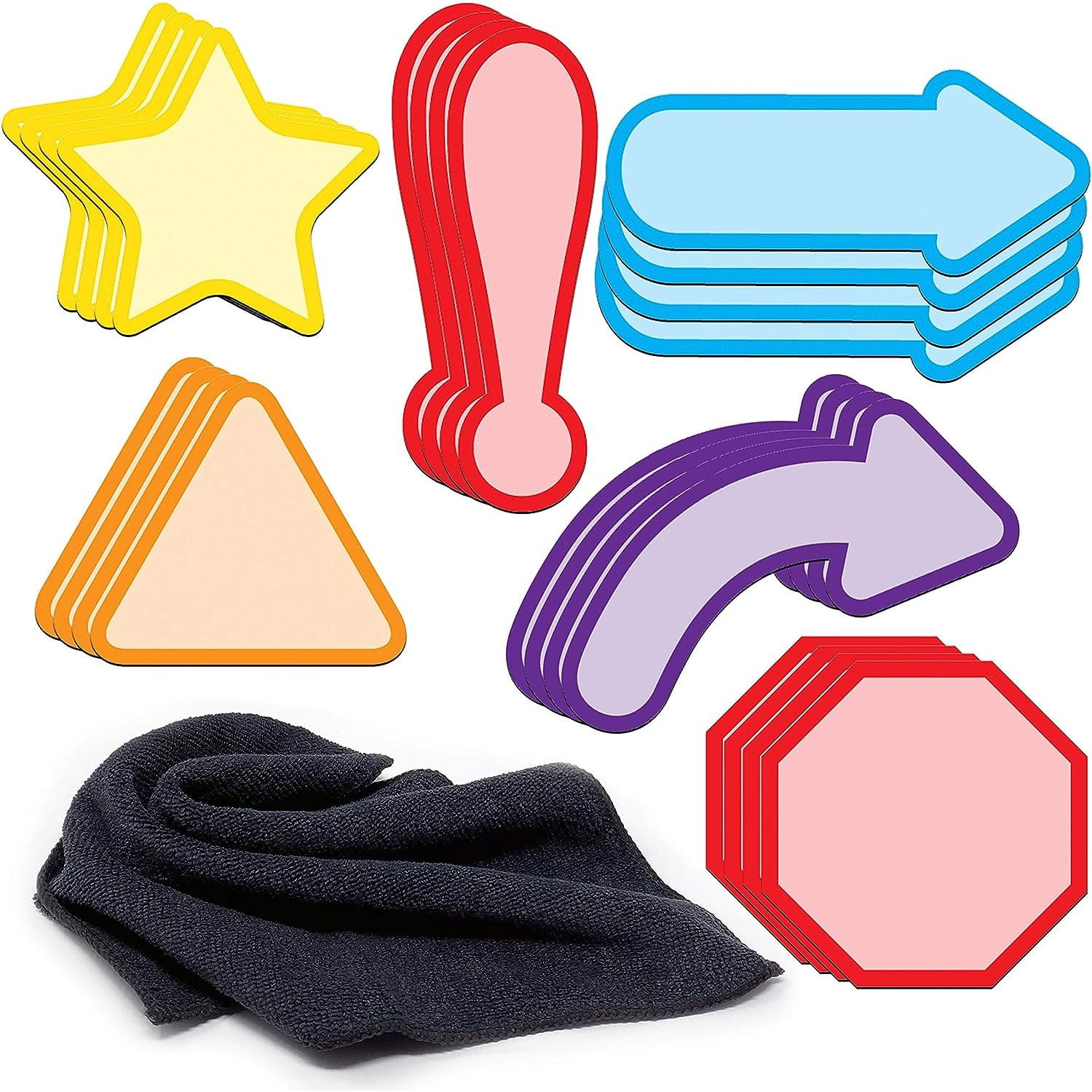 Dry Erase Workflow Shapes Kit 24Pack by HYYYYH for Kanban Board, Agile, Scrum, Lean