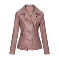 thumbnail image 1 of LOVZFMLL Cardigan for Women Fashion Solid Zipper Leather Tops Cardigan With Pocket Short Coat Jacket, 1 of 5