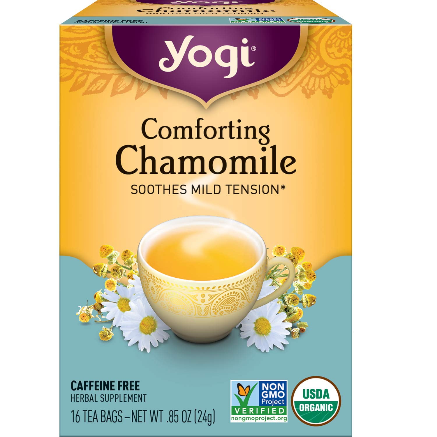 Yogi Organic Comforting Chamomile 16 Tea Bags Walmart