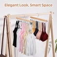 thumbnail image 4 of Bra Hanger Necamocu, organizador de armario de madera con 40 ganchos, paquete de 2, 4 of 7