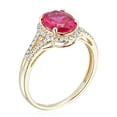 thumbnail image 2 of 10KT Gold Created Ruby, Diamond Ring, 2 of 3