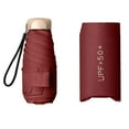 thumbnail image 3 of Mini Parasol Umbrella with Pocket Function 2 in 1 Small Folding Umbrella Easy to Red, 3 of 8