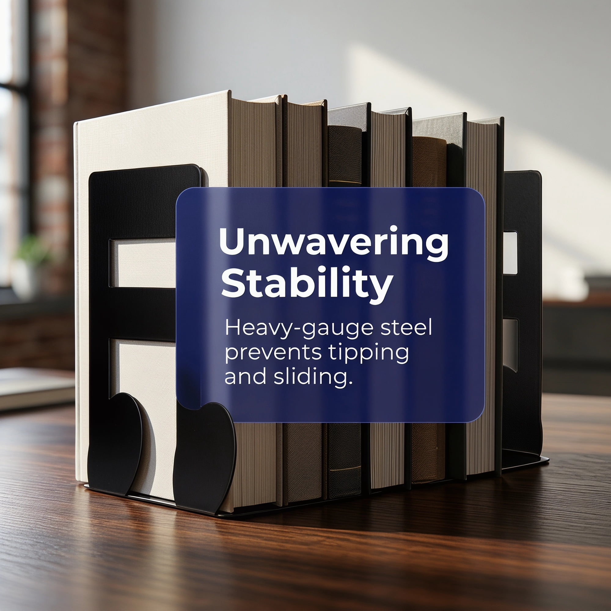 Unique Bargains Musical Note Metal Bookends Non-Skid for Shelves Style A 4.7"x4.1"x6.3"