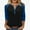 Blue, variant on Womens Fashion Henley Raglan 3/4 Sleeve Tops Basic Tunic T-Shirts 2025 Casual Button Down Half Sleeve Blouses