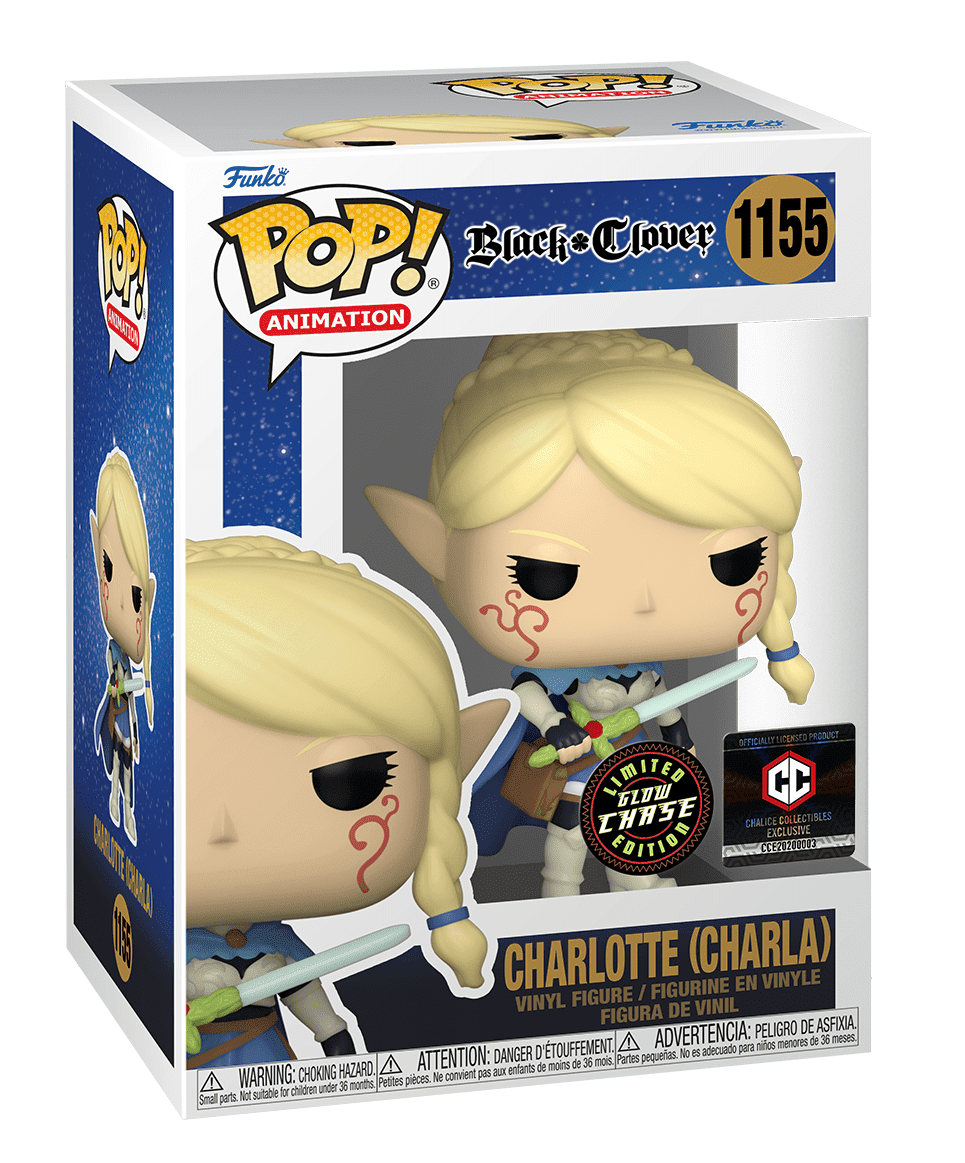 POP Funko Black Clover Charlotte Roselei Vinyl Figur – Special Edition, Leuchtet Im Dunkeln!