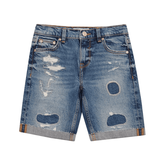 Guess BLUE Big Boys Distressed Denim Shorts, US 18