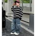 thumbnail image 7 of Boys straight leg jeans,Boy's Baggy Jean Elastic Waist Pull On Denim Pant Classic Straight Wide Leg Jeans for Kid,Jeans Baggy Straight Leg Elastic Waist Loose Denim Pants with Pockets age:8-9 Years, 7 of 7
