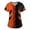 17# Black, variant on Womens Halloween Scrub Tops Ghost Pumpkin Printed Scrubs V Neck Relaxed Fit Medical Nursing Uniform Short Sleeve With Side Pockets Black 5XL