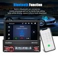 thumbnail image 4 of ESSGOO Auto Retractable Flip Out Single Din 7" Car Stereo Radio, 5.0 Bluetooth Touch Screen Apple Carplay & Android Auto with 12LED Rear View Camera Microphone, Support Mirror Link USB, 4 of 12