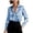 Blue, variant on Deago Women's Long Sleeve Satin Blouse Twist Front Business Casual Dressy Elegant Shirts Office Work Tops (Blue, S)