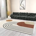 thumbnail image 3 of Nordic Boho Sun Geometric Art Area Rug, Mid-Century Modern Living Room Large Carpet, Non-Slip Low Pile Durable Washable Home Decor Mat For Dining Room Kids Bedroom Entryway 4x6ft, 3 of 6