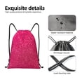 thumbnail image 4 of Xecao Rose Red Glitter Pattern Sports Drawstring Backpack - String Swim Gym Bag with Wet Proof Pocket for Women&Men-Medium, 4 of 6