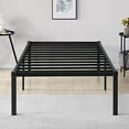 thumbnail image 2 of 18 inch Metal Platform Bed Frame with Steel Slat Support and Underbed Storage Space Non-Slip Mattress Foundation No Box Spring Needed Tool-Free Assembly Black Twin/Full/Queen, 2 of 3