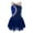 Dark Blue, variant on TSSOE Kids Girls Ballet Dance Dress Leotard Sleeveless Figure Ice Skating Dress Performance Dancewear Red 6