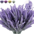 thumbnail image 7 of 8Pcs Artificial Lavender Fake Flowers for Decoration Faux Flower Plants Plastic Greenery Outdoor Garden Outdoors Home Art Floral Arrangements Wedding DIY Bouquet Wreath (Fuchsia), 7 of 7