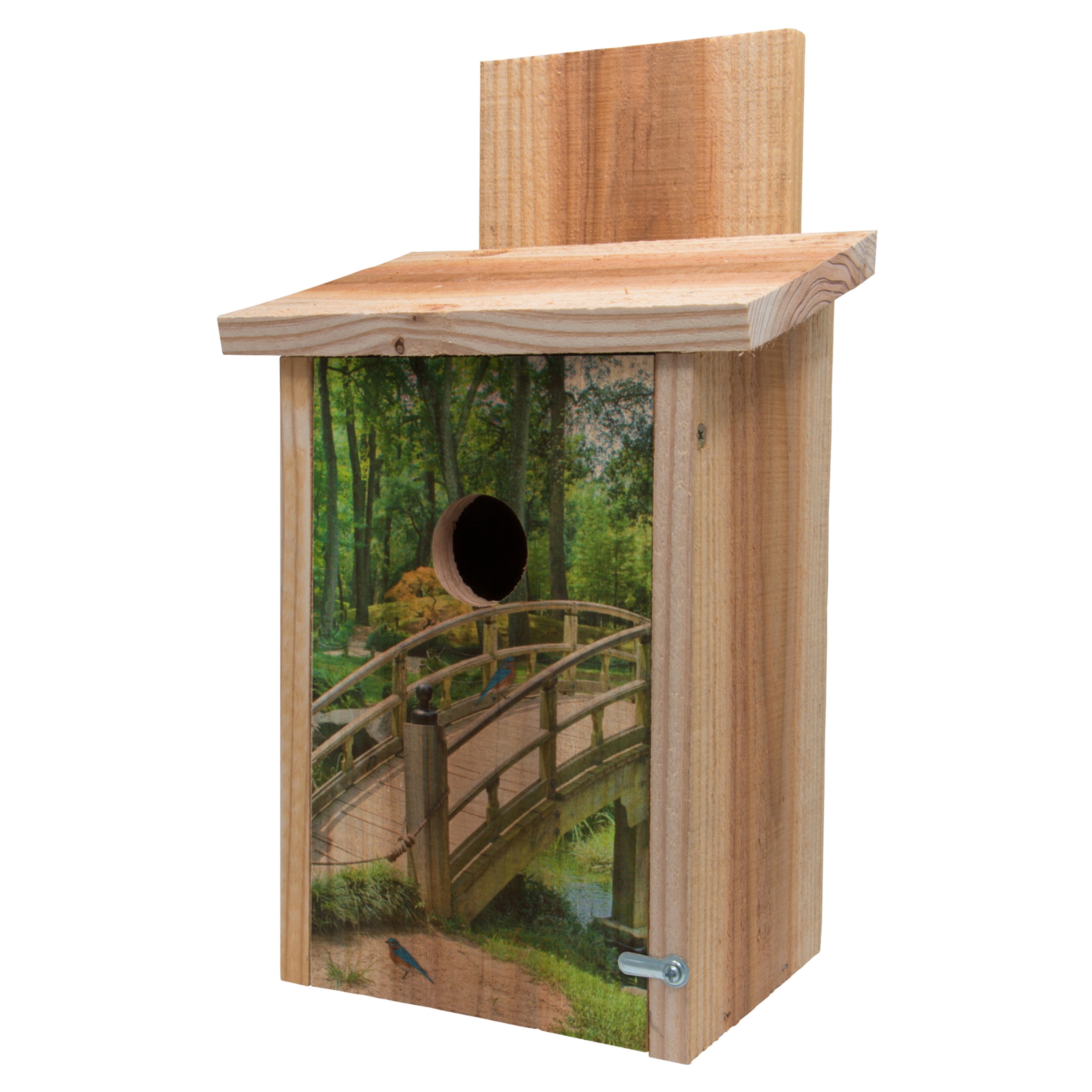 Cedar Blue Bird House Decorative Bridge