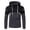 Black, variant on Fesfesfes Men's Casual Long Sleeve Fall Winter Patchwork Hoodies Top Blouse