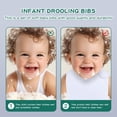 thumbnail image 4 of Baberos para Bebé LazyRhino Paquete de 8 Ajustables Suaves y Absorbentes Blancos, 4 of 7
