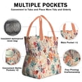 thumbnail image 3 of Pioneer Flower Floral Print Pattern Drawstring Lunch Bag Women - Drawstring Lunch Bag Insulated for Work Office - Stain-Resistant Large Lunchbags for Women with Multi-Pockets, 3 of 6