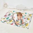 thumbnail image 2 of White Cartoon Dinosaurs Plants Pattern Blanket,Comfortable Soft Flannel Throw Blanket,All Season,Warm Lightweight Blankets for Sofa Bed Couch Living Room Chair,30"x40", 2 of 4