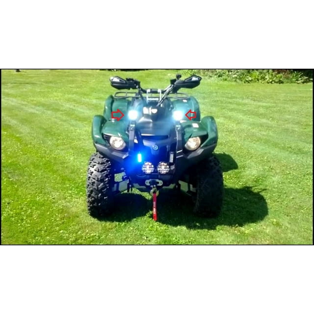 For Yamaha Grizzly 6000K LED Auxiliary Lamps Lights Kit (all years)