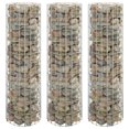 thumbnail image 1 of vidaXL Circular Gabion Raised Beds 3 pcs Galvanised Steel Ø30x100 cm, 1 of 4