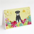 thumbnail image 1 of Œufs de Pâques Standard Schnauzer Sel & Poivre Cartes de Vœux & Enveloppes - Lot de 8, 1 of 1