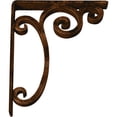 thumbnail image 5 of Ekena Millwork 2"W x 10"D x 12"H Avery Wrought Iron Bracket, (Triple center brace), Antiqued Bronze, 5 of 10
