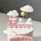 thumbnail image 5 of Adorno para tarta de tren de conejito, decoración con temática de conejo rosa para niñas, tarta de princesa para niñas de 1 año, suministros para fiesta de feliz primer cumpleaños para niños, 5 of 5