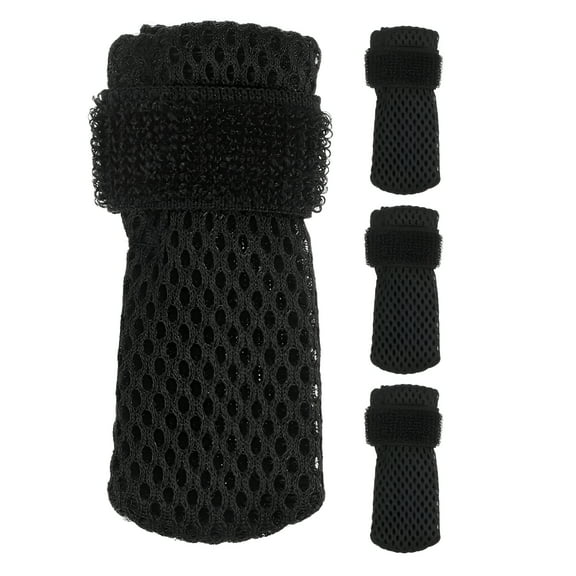 GASTROPOD 4Pcs Cat Boots Cat Claw Covers Black Anti Scratch Cat Mittens Breathable Mesh Cat Foot Covers Cat Claw Protectors For Indoor Cats Pet Bathing Cutting Nails Size S
