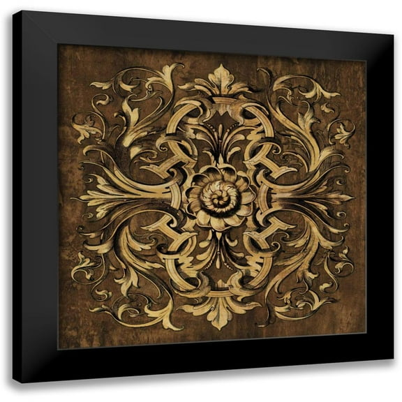 Wright, Dylan 12x12 Black Modern Framed Museum Art Print Titled - Classic Scroll I