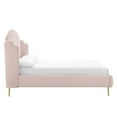 thumbnail image 4 of Modway Lana Queen Performance Velvet Wingback Platform Bed, Pink, 4 of 10