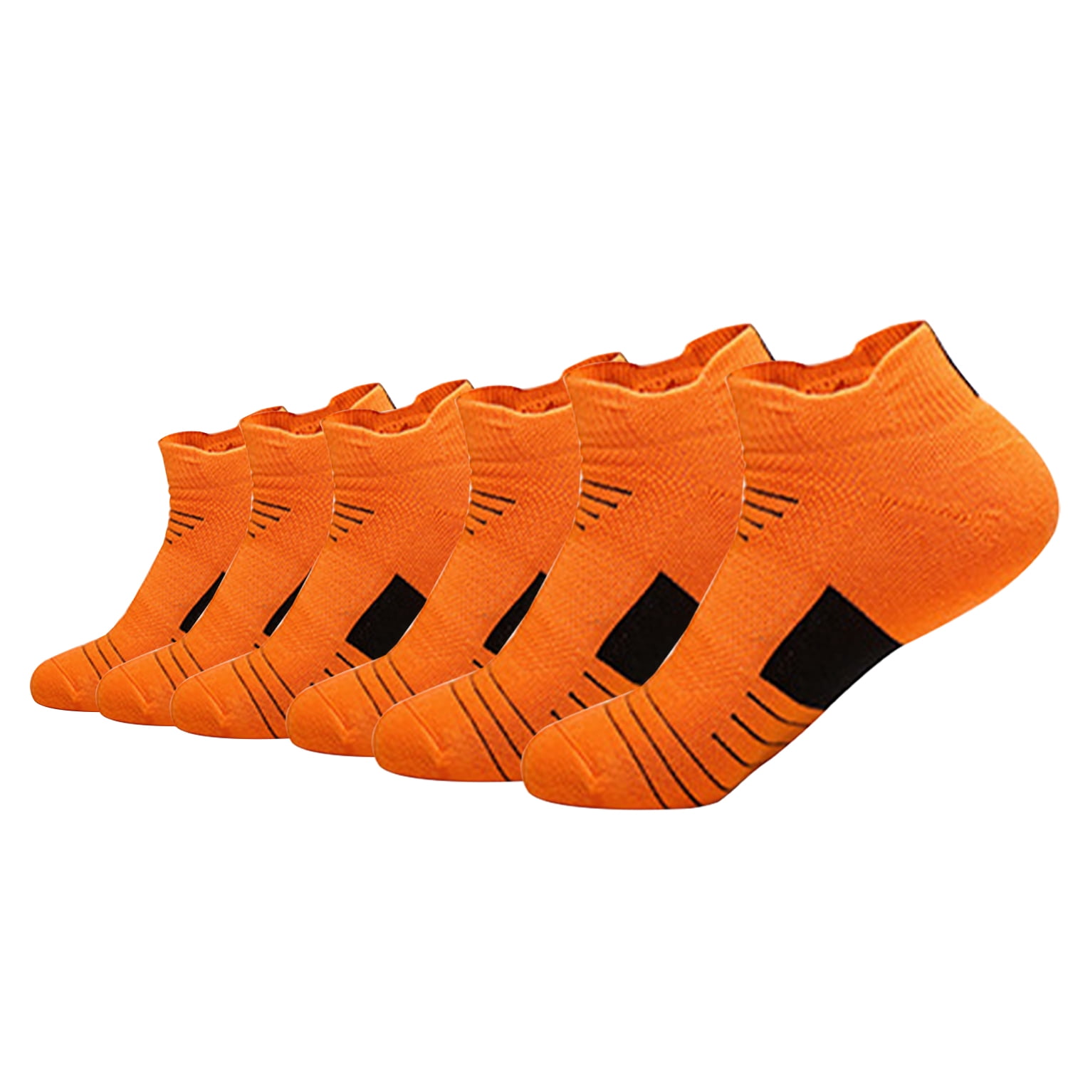 Hehanda 6 Pairs of Men's Towel Bottom NonSlip Sports Boat Socks