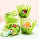 thumbnail image 1 of Cesta de Pascua Cubo redondo portátil de tela no tejida | Diseño de pollito lindo | Poliéster duradero de 2 mm cosido a mano | Bolsa de dulces para niños | Bolsa multiusos para la búsqueda de huevos, 1 of 4