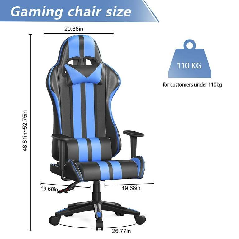 BestOffice PC Gaming Chair Ergonomic Office Chair Desk Chair with Lumbar  Support Flip Up Arms Headrest PU Leather Executive High Back Computer Chair  for Adults Women Men (Grey) 