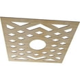 thumbnail image 2 of 38"OD x 9 7/8"ID x 1/4"T Chevron Wood Fretwork Pierced Ceiling Medallion, Hickory, 2 of 16