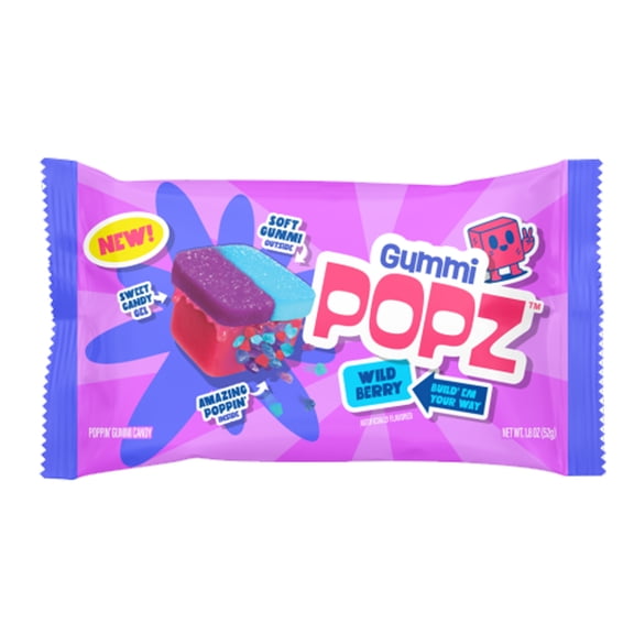 Gummi Popz! Sweet Wild Berry with Popping Candy, 1.8 oz. Package