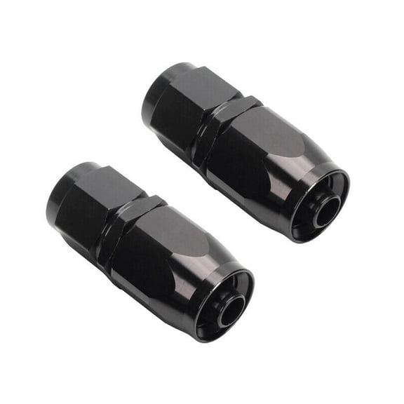 6AN Straight Swivel Hose End Fitting for CPE Braided Hose Black 2PCS